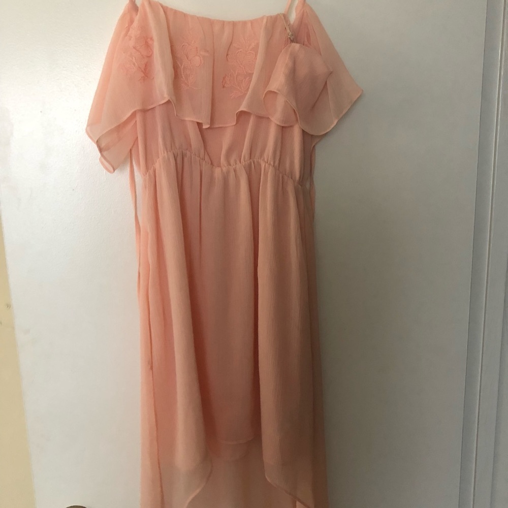 Pink low back flowy dress